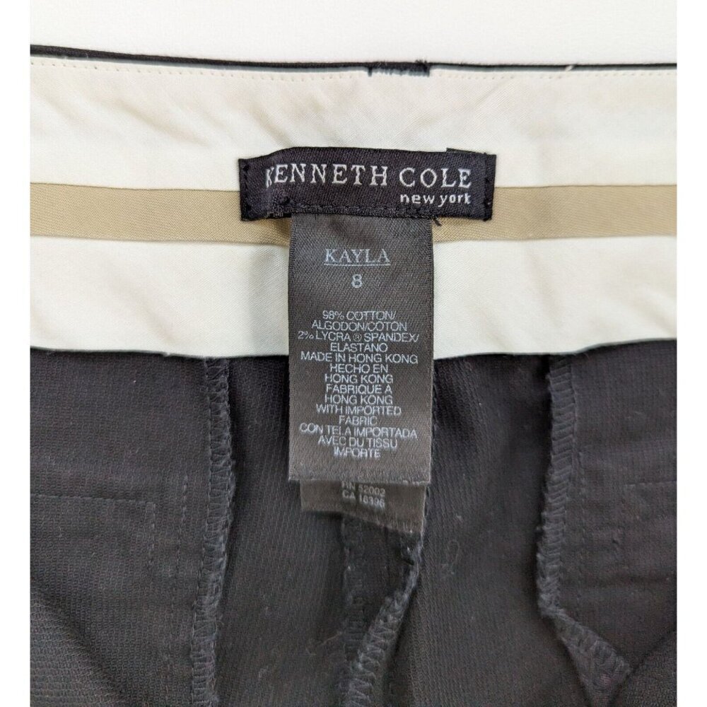 Kenneth Cole Kayla Wide Leg Dress Pant Flat Front Black Size 8 - Picture 4 of 11